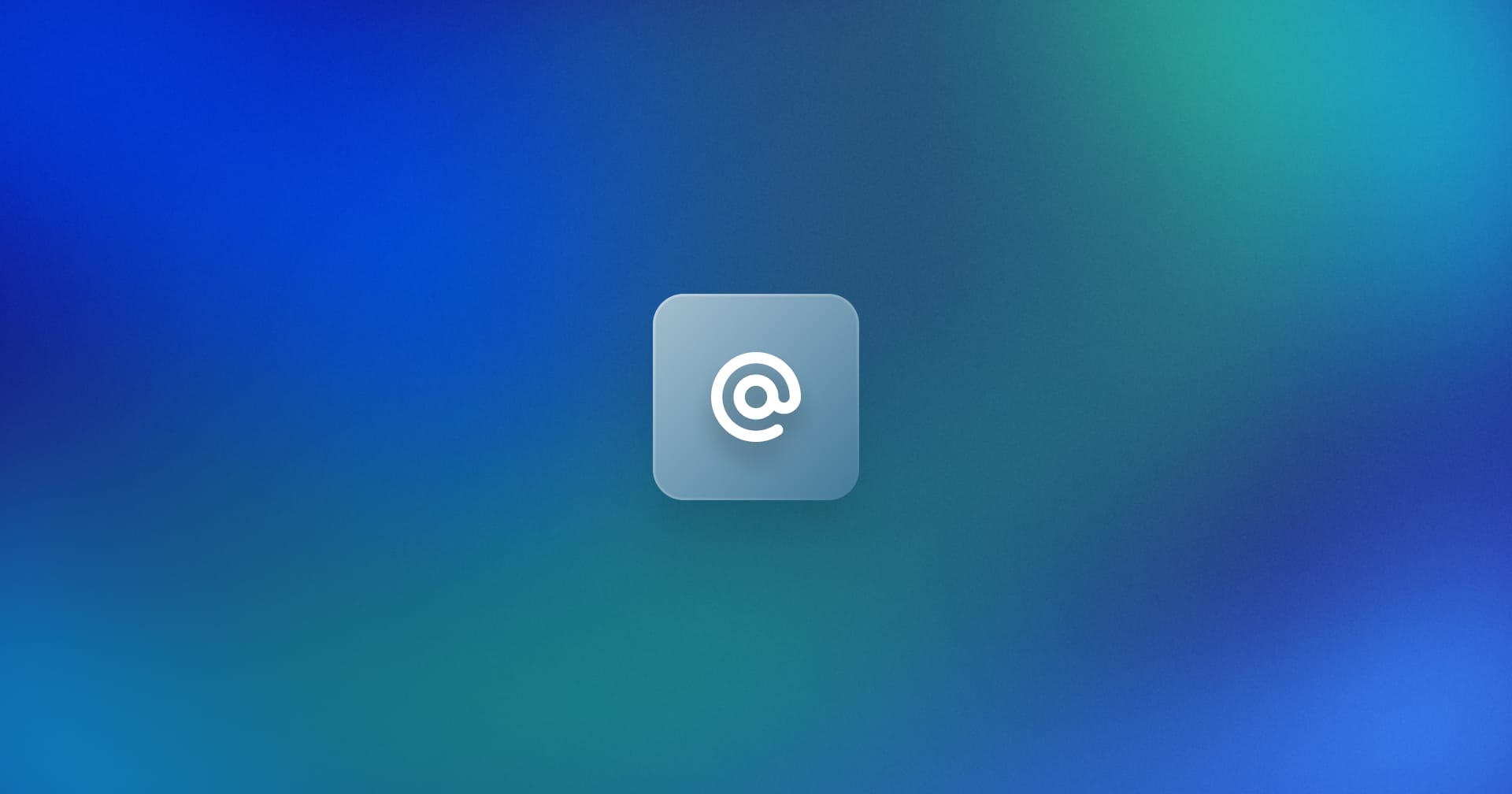 An at icon with a blue-green gradient background